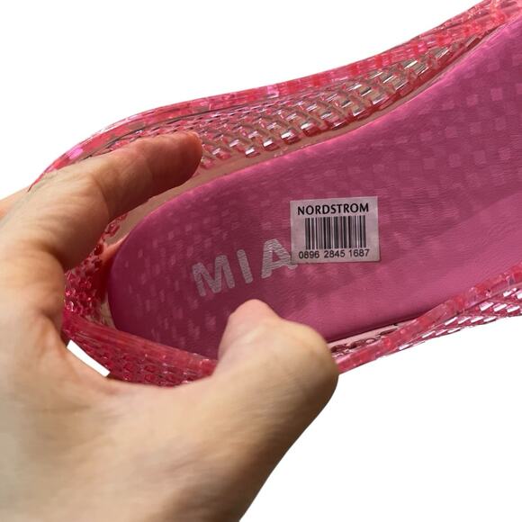 Mia Gelina Jelly Ballet Flats Size 7M Pink Round Toe Coquette Kawaii Lolita - Picture 4 of 8